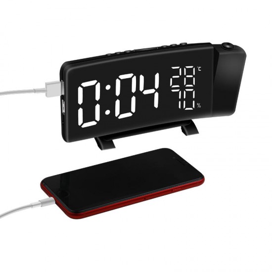 TS-5210 Thermometer Hygrometer Digital Clock 3 Color Projection LED Switch Display Time Clock Temperature Humidity FM Radio TS-5210 Thermometer Hygrometer Digital Clock 3 Color Projection LED Switch Display Time Clock Temperature Humidity FM Radio