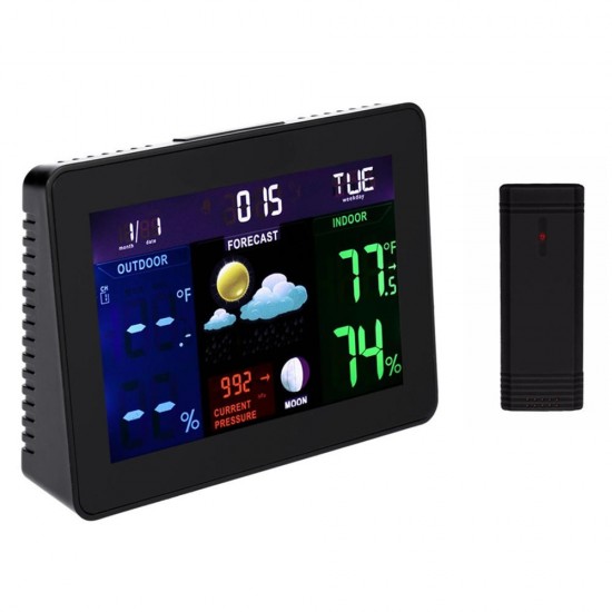 TS-70 LCD Digital Weather Station Professional Black Thermometer Hygrometer Wireless Alarm Clock with 1 Transmitter TS-70 LCD Digital Weather Station Professional Black Thermometer Hygrometer Wireless Alarm Clock with 1 Transmitter