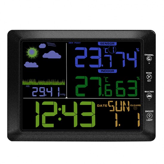 TS-8210 Digital LCD Wireless Professional Weather Station Temperature Tester Thermometer Humidity Monitor