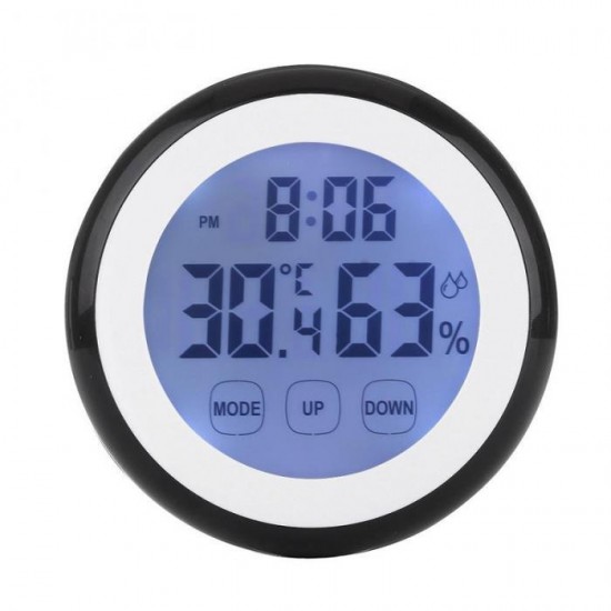 Touch Screen Thermometer Humidity Minitor Hygrometer Sensor with Alarm Clock High Quality