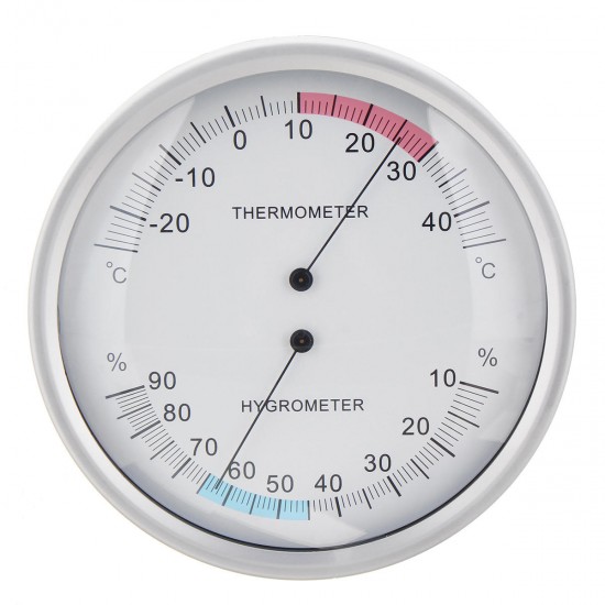 Two In One Wall Hanging Barometer Weather Thermometer Hygrometer Home 132mm