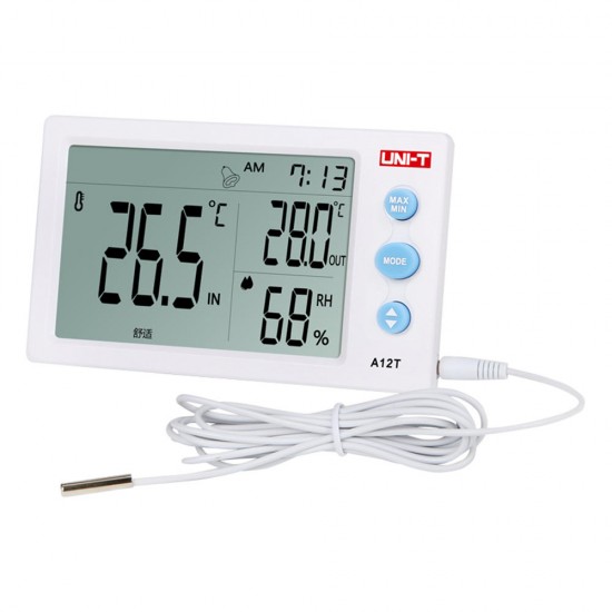 A13T Digital Temperature Thermometer Indoor Outdoor Instrument Alarm Clock Weather Station