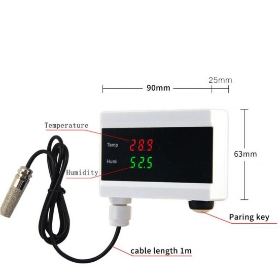 WIFI Smart Temperature Humidity Alarm Sensor Thermometer Hygrometer Detector Home Digital Display Android App Alert WIFI Smart Temperature Humidity Alarm Sensor Thermometer Hygrometer Detector Home Digital Display Android App Alert