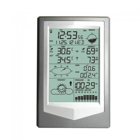 WS1040 Professional Weather Station With PC Link Household Wireless Thermometer Hygrometer Barometric Pressure Weather Forecast