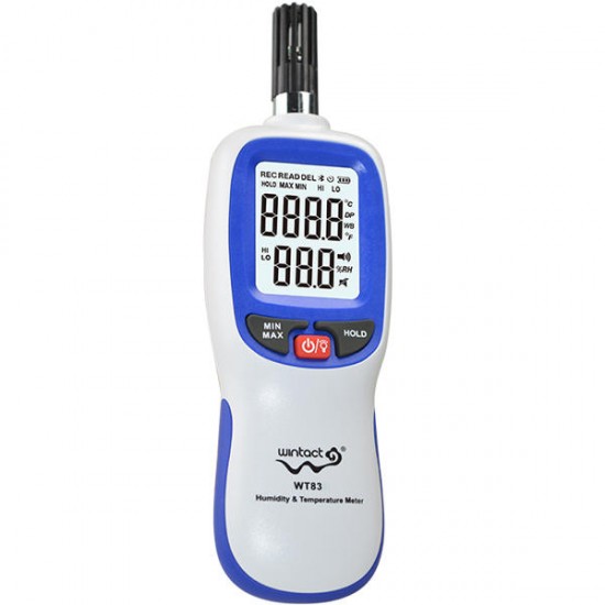 WT83 WT83B bluetooth Digital Temperature Humidity Meter Thermometer Hygrometer Dew Point & Wet Bulb Temperature Measurement WT83 WT83B bluetooth Digital Temperature Humidity Meter Thermometer Hygrometer Dew Point & Wet Bulb Temperature Measurement