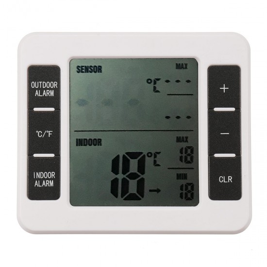 Wireless Digital Freezer Thermometer Indoor Outdoor Audible Alarm With Sensor Wireless Digital Freezer Thermometer Indoor Outdoor Audible Alarm With Sensor
