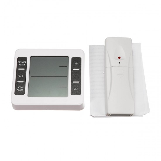 Wireless Digital Freezer Thermometer Indoor Outdoor Audible Alarm With Sensor
