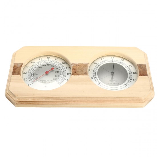 Wooden Sauna Hygrothermograph Thermometer Hygrometer Sauna Room Accessory Wooden Sauna Hygrothermograph Thermometer Hygrometer Sauna Room Accessory