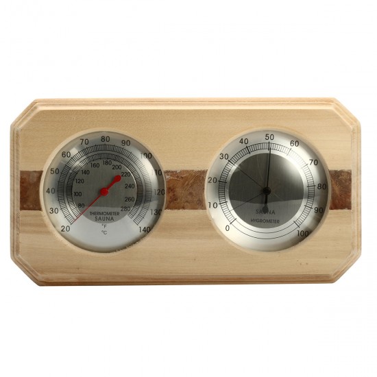 Wooden Sauna Hygrothermograph Thermometer Hygrometer Sauna Room Accessory Wooden Sauna Hygrothermograph Thermometer Hygrometer Sauna Room Accessory