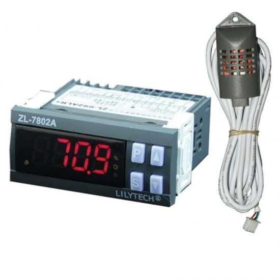 ZL-7802A 100-240VAC Digital Thermometer Hygrometer PID Temperature Humidity for Incubator Multifunctional Automatic Incubator ZL-7802A 100-240VAC Digital Thermometer Hygrometer PID Temperature Humidity for Incubator Multifunctional Automatic Incubator