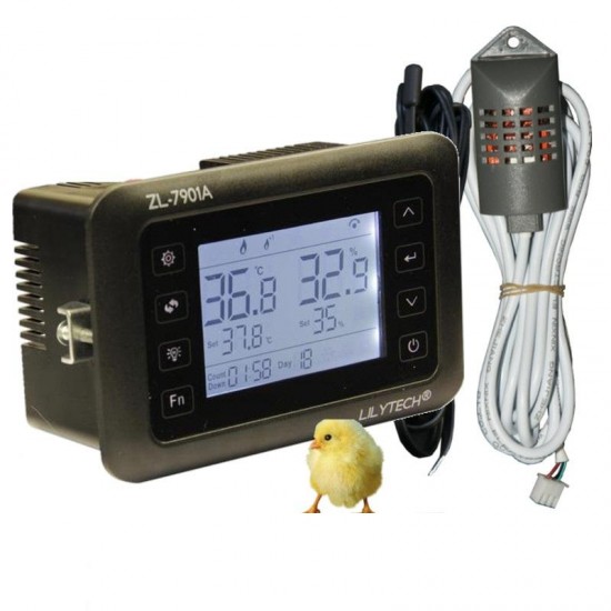 ZL-7901A 100-240Vac PID Multifunctional Automatic Incubator Digital Thermometer Hygrometer Incubator Temperature Humidity for Incubator ZL-7901A 100-240Vac PID Multifunctional Automatic Incubator Digital Thermometer Hygrometer Incubator Temperature Humidity for Incubator