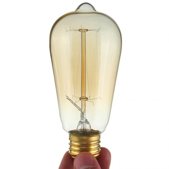 40W E27 ST58 Edison Bulb Antique Filament Lamp Retro Vintage Light 220V/110V