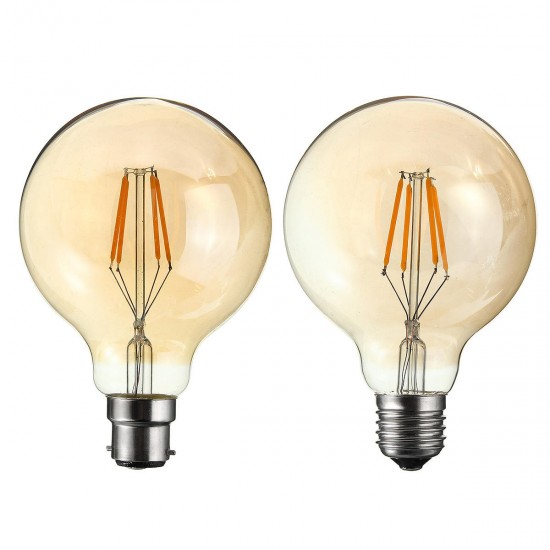 4W G95 E27/B22 Vintage Retro Industrial LED COB Edison Filament Incandescent Light Bulb