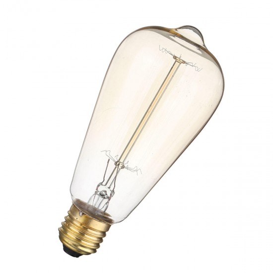 6PCS ST64 40W E27 Dimmable Edison Antique Vintage Filament Incandescent Light Bulb AC220V