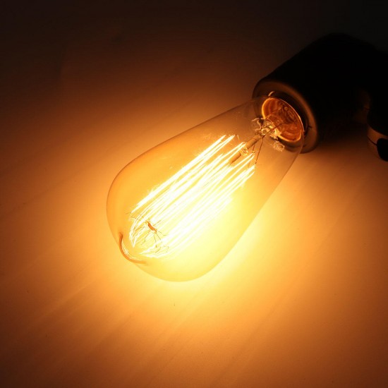 6PCS ST64 40W E27 Dimmable Edison Antique Vintage Filament Incandescent Light Bulb AC220V