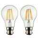 B22 A60 8W LED COB Filament Bulb Eison Vintage Clear Glass Lamp Non-dimmable AC 220V