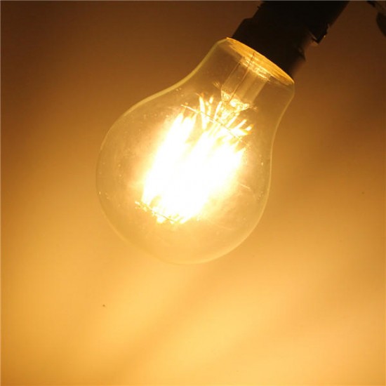 B22 A60 8W LED COB Filament Bulb Eison Vintage Clear Glass Lamp Non-dimmable AC 220V