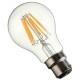 B22 A60 8W LED COB Filament Bulb Eison Vintage Clear Glass Lamp Non-dimmable AC 220V