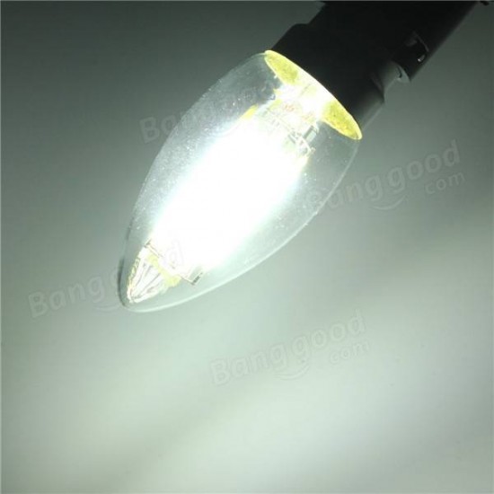 B22 C35 6W COB Filament Bulb Eison Vintage Candle Clear Glass Lamp Non- Dimmable AC 220V