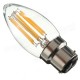 B22 C35 6W COB Filament Bulb Eison Vintage Candle Clear Glass Lamp Non- Dimmable AC 220V