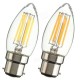 B22 C35 6W COB Filament Bulb Eison Vintage Candle Clear Glass Lamp Non- Dimmable AC 220V