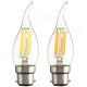 B22 C35 6W COB Filament Bulb Eison Vintage Candle Clear Glass Lamp Non-dimmable AC 220V