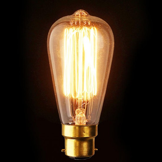 B22 ST64 110V/220V 40W Vintage Edison Style Filament Incandescent Bulb B22 ST64 110V/220V 40W Vintage Edison Style Filament Incandescent Bulb