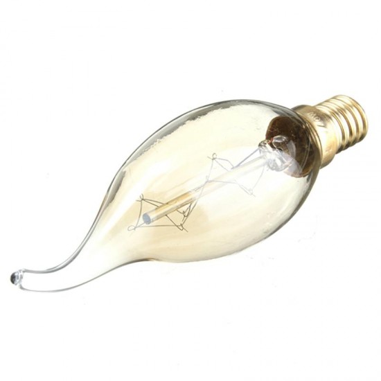 C35 40W E14 Vintage Antique Edison Carbon Filamnet Clear Glass Bulb 220V