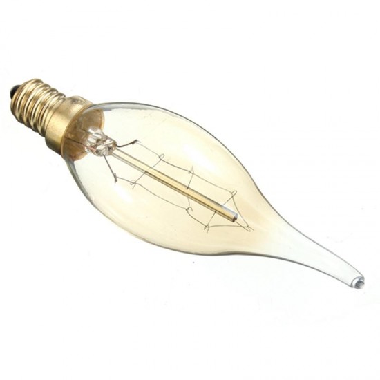 C35 40W E14 Vintage Antique Edison Carbon Filamnet Clear Glass Bulb 220V