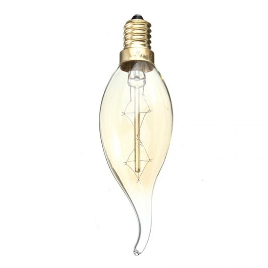 C35 40W E14 Vintage Antique Edison Carbon Filamnet Clear Glass Bulb 220V