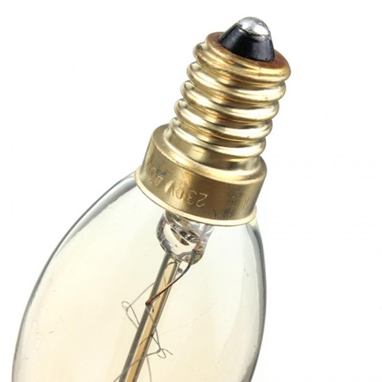C35 40W E14 Vintage Antique Edison Carbon Filamnet Clear Glass Bulb 220V