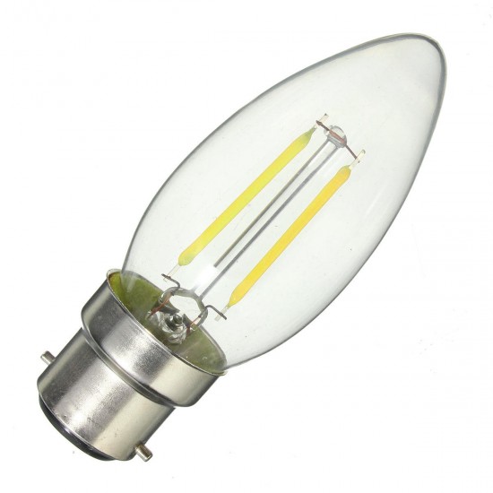 Dimmable B22 C35 2W Retro COB Filament 200Lm Vintage Edison Light Bulb AC220V
