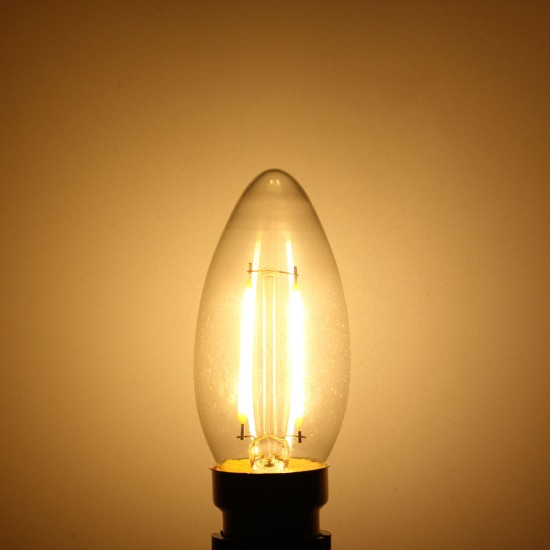 Dimmable B22 C35 2W Retro COB Filament 200Lm Vintage Edison Light Bulb AC220V