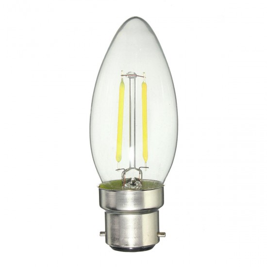 Dimmable B22 C35 2W Retro COB Filament 200Lm Vintage Edison Light Bulb AC220V