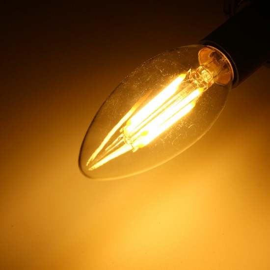 Dimmable E14 4W COB Edison Filament Bulb LED 400Lm Candle Light Candle AC220V Dimmable E14 4W COB Edison Filament Bulb LED 400Lm Candle Light Candle AC220V