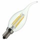 Dimmable E14 4W COB Edison Filament Bulb LED 400Lm Candle Light Candle AC220V