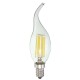 Dimmable E14 6W COB 600Lm Edison Filament Bulb LED Light Candle AC 110V
