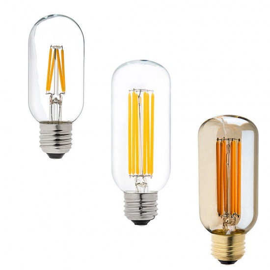 Dimmable E27 E26 T45 4W Warm White COB LED Filament Retro Edison LED Bulbs 110V / 220V