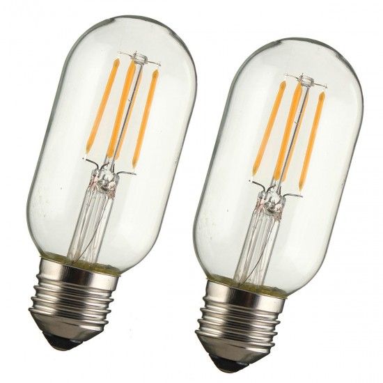 Dimmable E27 E26 T45 4W Warm White COB LED Filament Retro Edison LED Bulbs 110V / 220V Dimmable E27 E26 T45 4W Warm White COB LED Filament Retro Edison LED Bulbs 110V / 220V