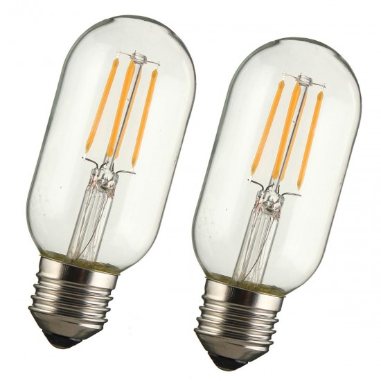 Dimmable E27 E26 T45 4W Warm White COB LED Filament Retro Edison LED Bulbs 110V / 220V