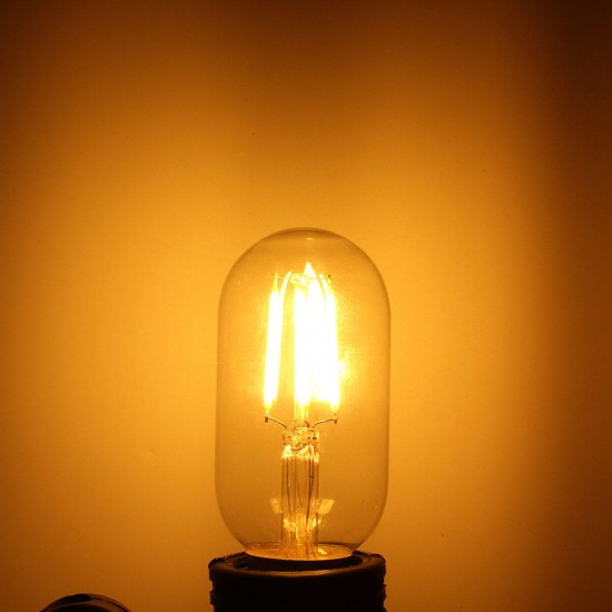 Dimmable E27 E26 T45 4W Warm White COB LED Filament Retro Edison LED Bulbs 110V / 220V Dimmable E27 E26 T45 4W Warm White COB LED Filament Retro Edison LED Bulbs 110V / 220V