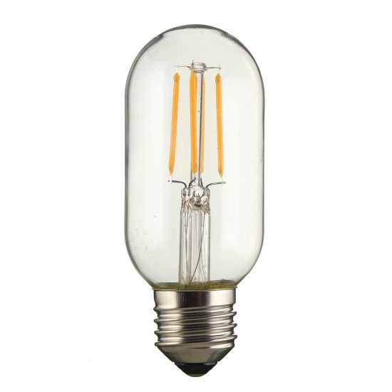 Dimmable E27 E26 T45 4W Warm White COB LED Filament Retro Edison LED Bulbs 110V / 220V Dimmable E27 E26 T45 4W Warm White COB LED Filament Retro Edison LED Bulbs 110V / 220V