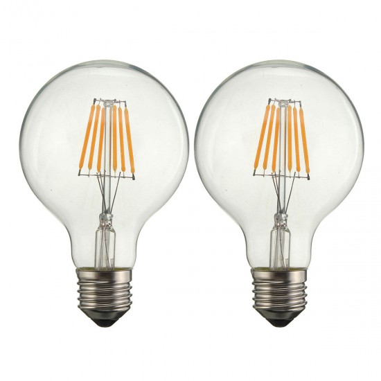 Dimmable G80 E27 6W COB Warm White 600Lumens Retro Vintage Light Lamp Bulb AC110V AC220V