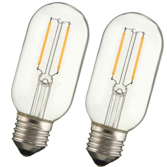 Dimmable T45 E27 E26 2W COB Retro Vintage Edison Warm White 120Lm Light Lamp Bulb AC110V AC220V