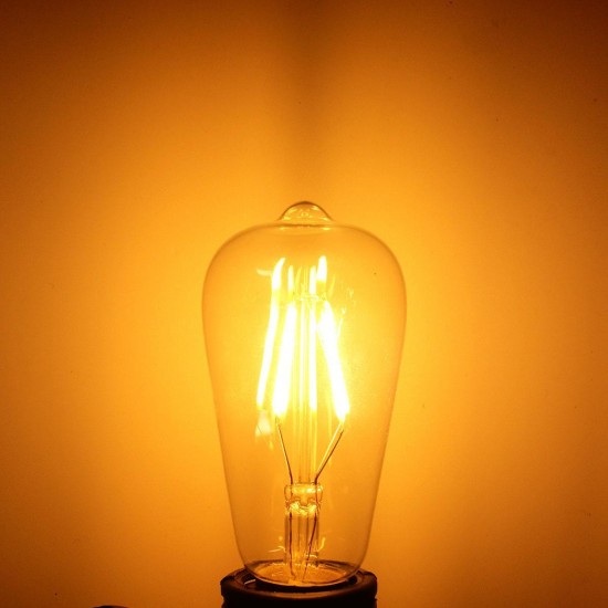 Dimmable Vintage Retro E27 ST58 4W LED COB Warm White Filament Edison Bulb 110V 220V Dimmable Vintage Retro E27 ST58 4W LED COB Warm White Filament Edison Bulb 110V 220V