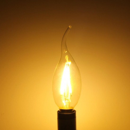 E14 2W Pure/Warm White Edison Filament LED COB Flame Lamp 85-265V E14 2W Pure/Warm White Edison Filament LED COB Flame Lamp 85-265V