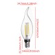 E14 4W Pure/Warm White Edison Filament LED COB Flame Lamp 220-240V