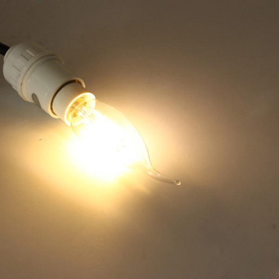 E14 4W Pure/Warm White Edison Filament LED COB Flame Lamp 220-240V