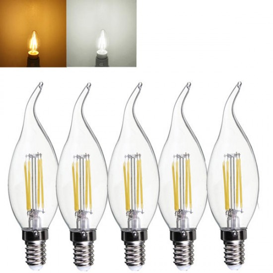 E14 4W Pure/Warm White Edison Filament LED COB Flame Lamp 220-240V E14 4W Pure/Warm White Edison Filament LED COB Flame Lamp 220-240V