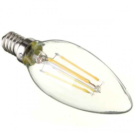 E14 4W Pure/Warm White Edison Filament LED Candle Flame Lamp 220-240V E14 4W Pure/Warm White Edison Filament LED Candle Flame Lamp 220-240V
